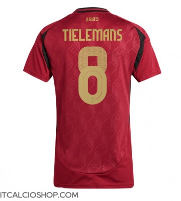 Belgio Youri Tielemans #8 Prima Maglia Femmina Europei 2024 Manica Corta